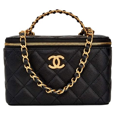 black chanel vanity bag|second hand chanel vanity bags.